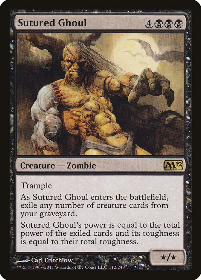 2011 Magic 2012 Sutured Ghoul rare #112 rare card image