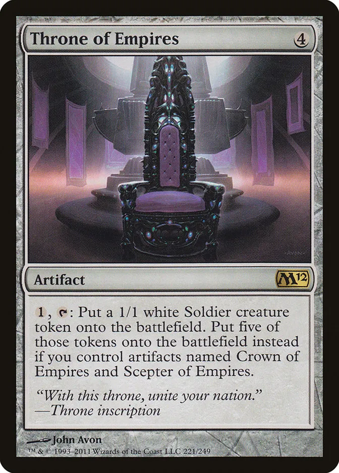 2011 Magic 2012 Throne of Empires #221 rare card image