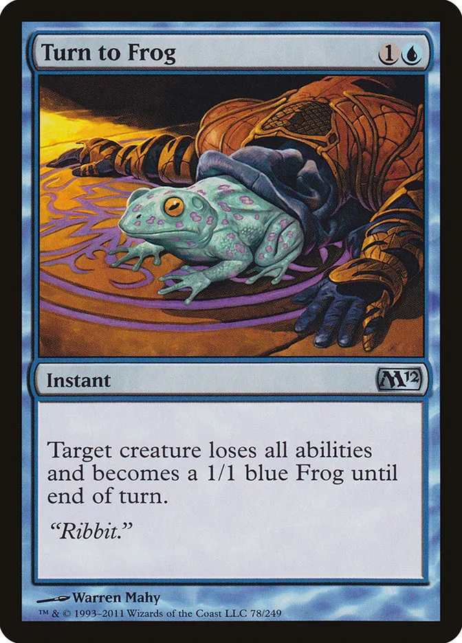 2011 Magic 2012 Turn to Frog uncommon #78 uncommon card image