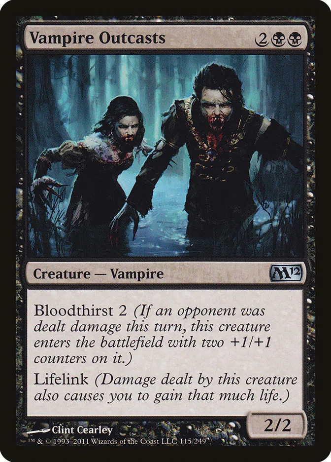 2011 Magic 2012 Vampire Outcasts uncommon #115 uncommon card image