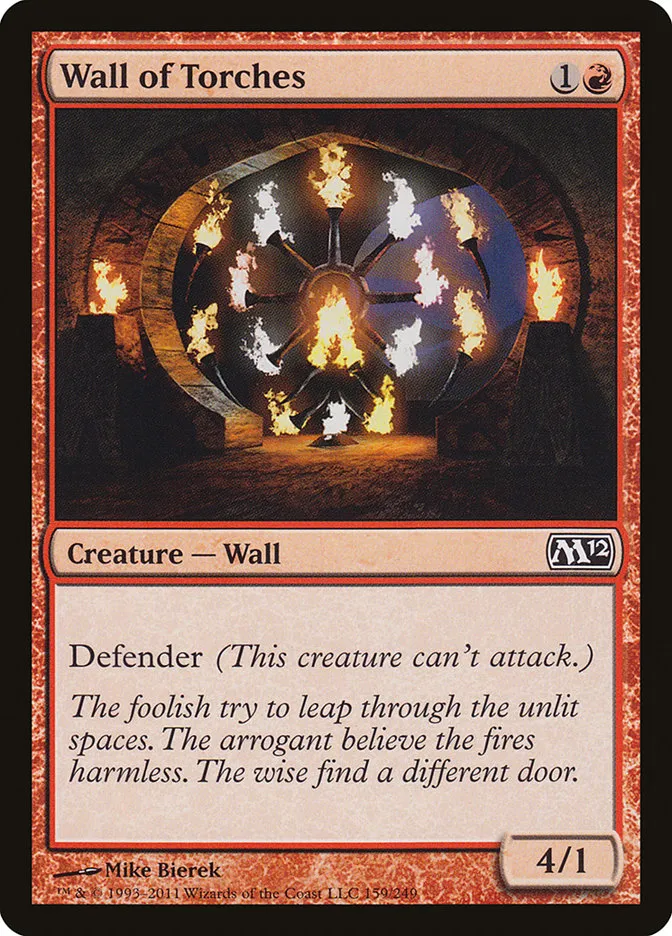 2011 Magic 2012 Wall of Torches common #159 common card image