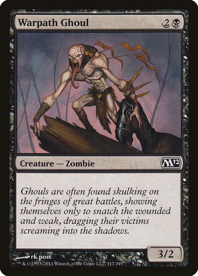 2011 Magic 2012 Warpath Ghoul common #117 common card image