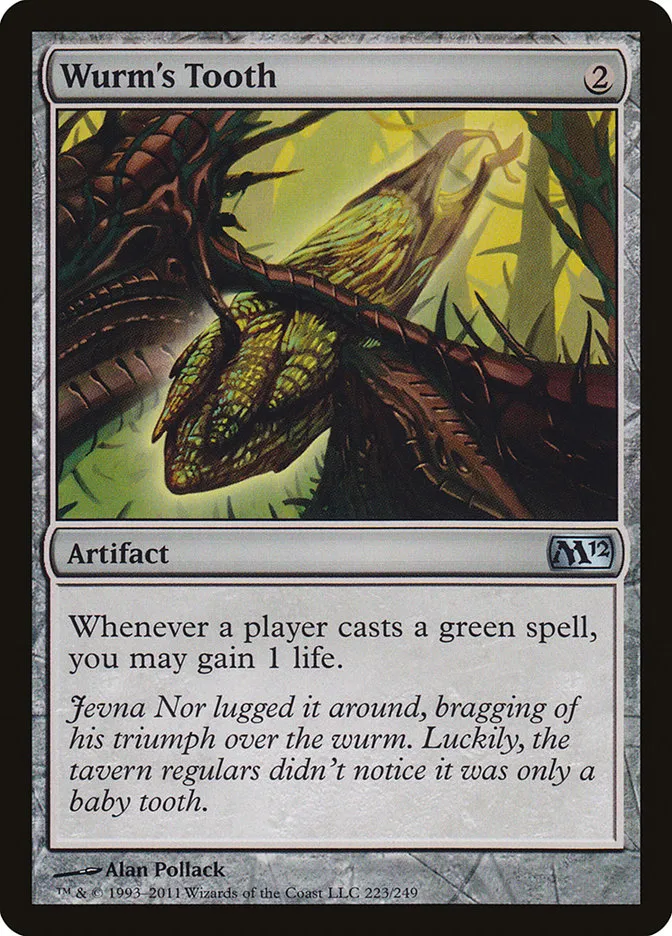 2011 Magic 2012 Wurm's Tooth uncommon #223 uncommon card image