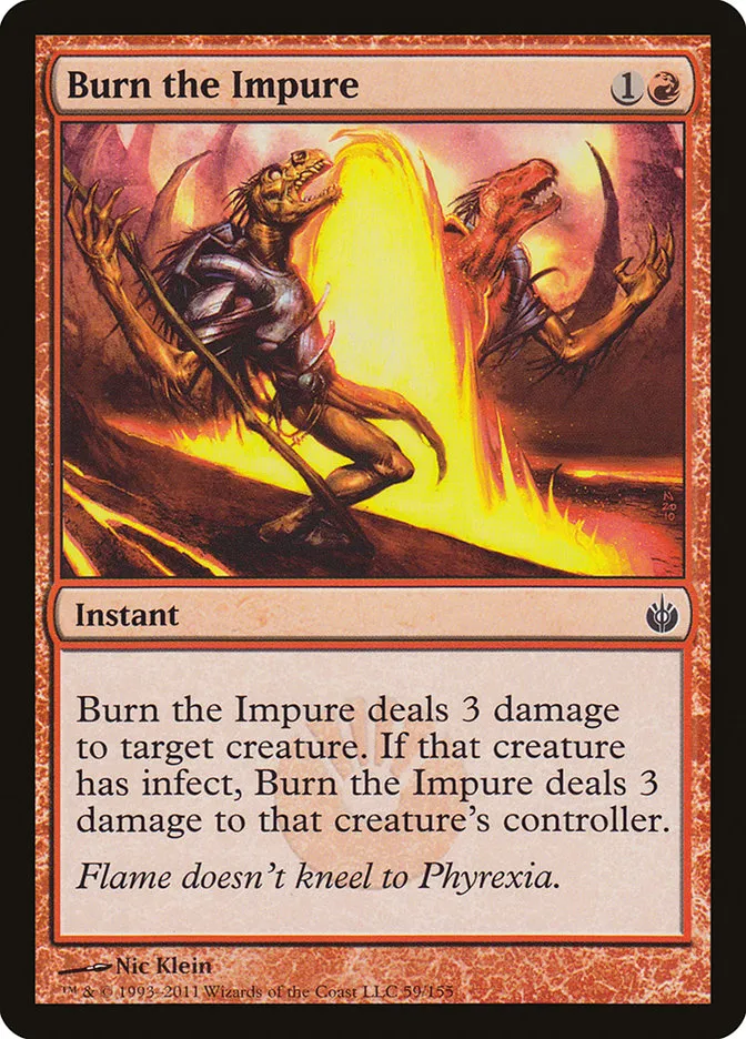 2011 Mirrodin Besieged Burn the Impure common #59 common card image