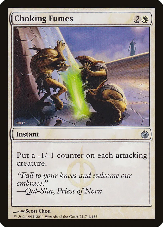 2011 Mirrodin Besieged Choking Fumes uncommon #4 uncommon card image
