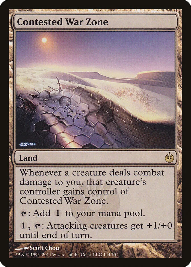 2011 Mirrodin Besieged Contested War Zone #144 rare card image