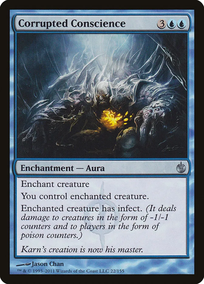 2011 Mirrodin Besieged Corrupted Conscience uncommon #22 uncommon card image