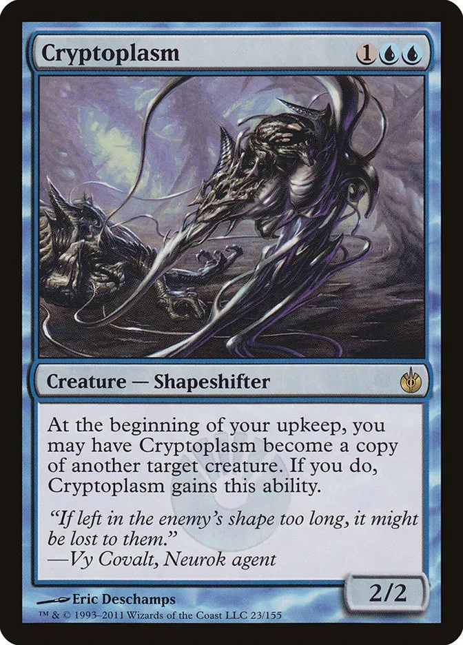 2011 Mirrodin Besieged Cryptoplasm rare #23 rare card image