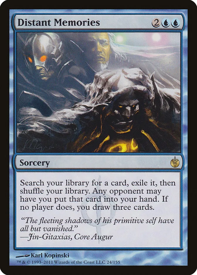2011 Mirrodin Besieged Distant Memories rare #24 rare card image