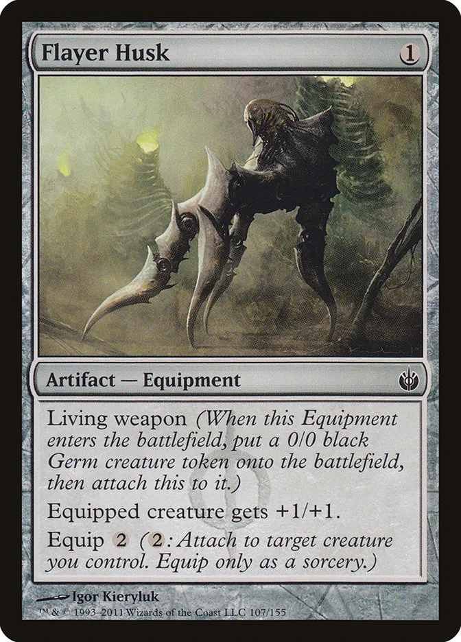 2011 Mirrodin Besieged Flayer Husk #107 common card image