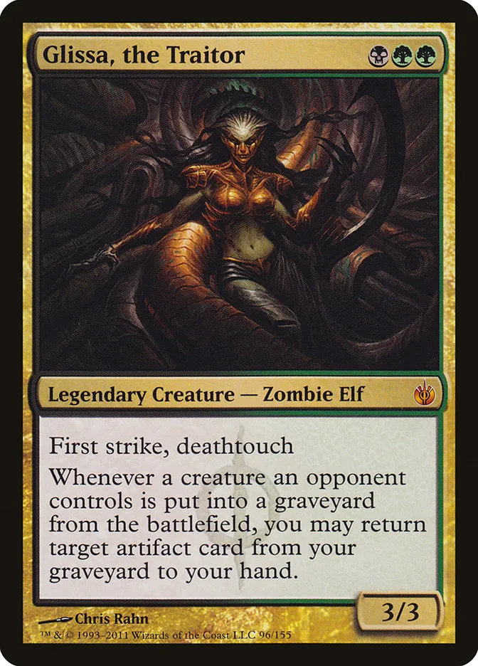 2011 Mirrodin Besieged Glissa, the Traitor #96 mythic card image