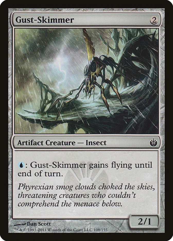 2011 Mirrodin Besieged Gust-Skimmer #108 common card image