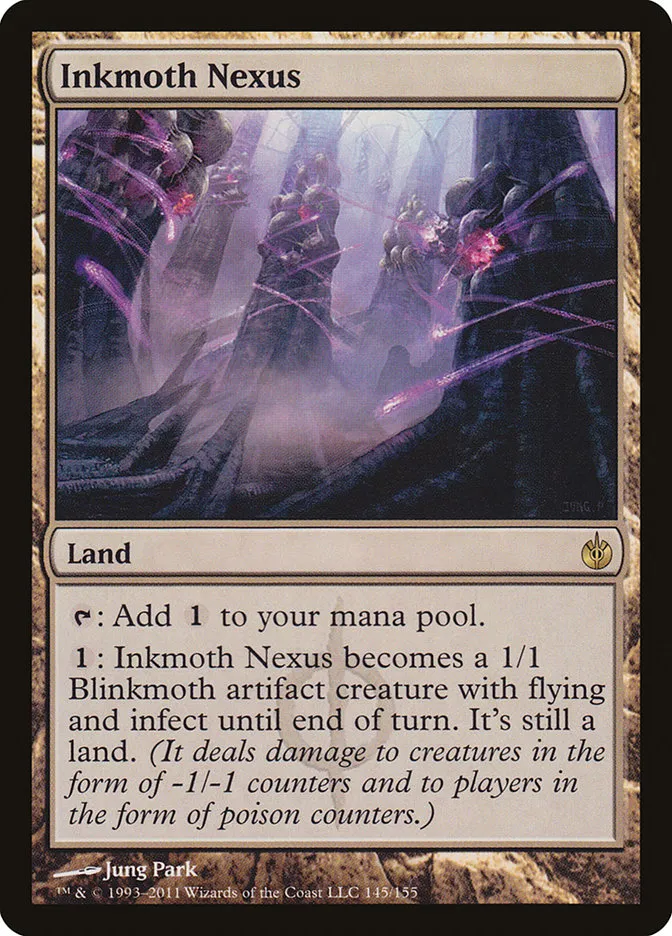 2011 Mirrodin Besieged Inkmoth Nexus #145 rare card image