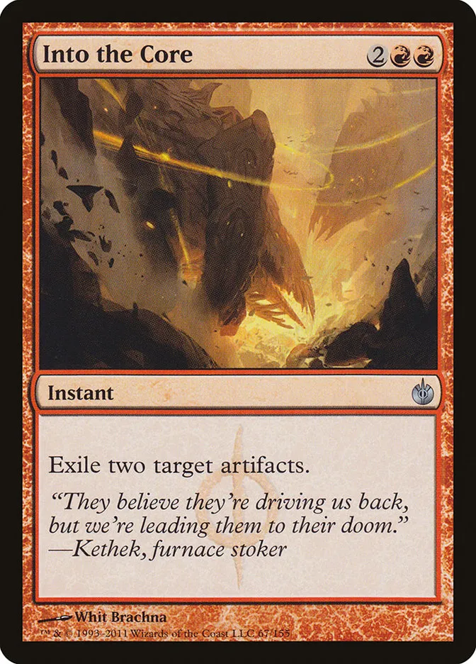 2011 Mirrodin Besieged Into the Core uncommon #67 uncommon card image
