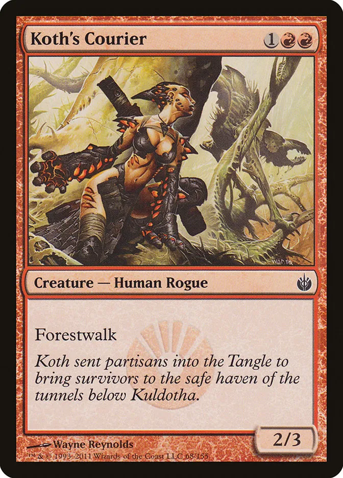 2011 Mirrodin Besieged Koth's Courier common #68 common card image