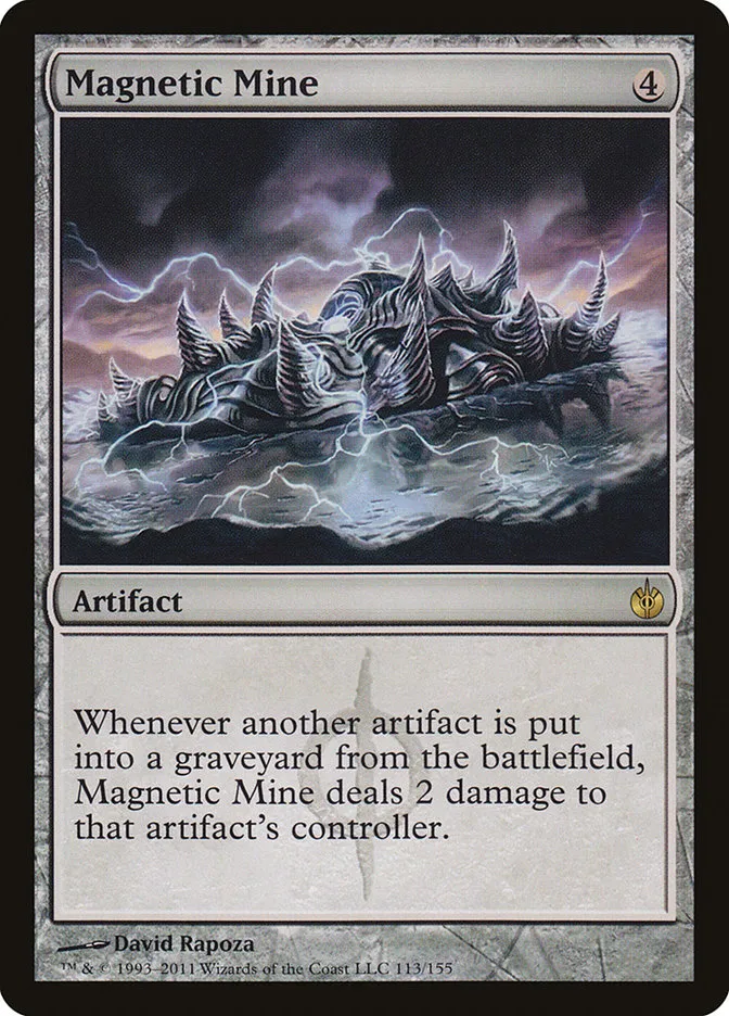 2011 Mirrodin Besieged Magnetic Mine #113 rare card image
