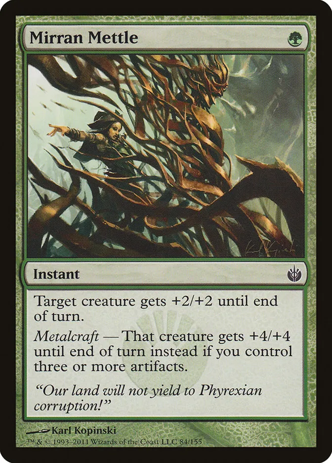 2011 Mirrodin Besieged Mirran Mettle #84 common card image