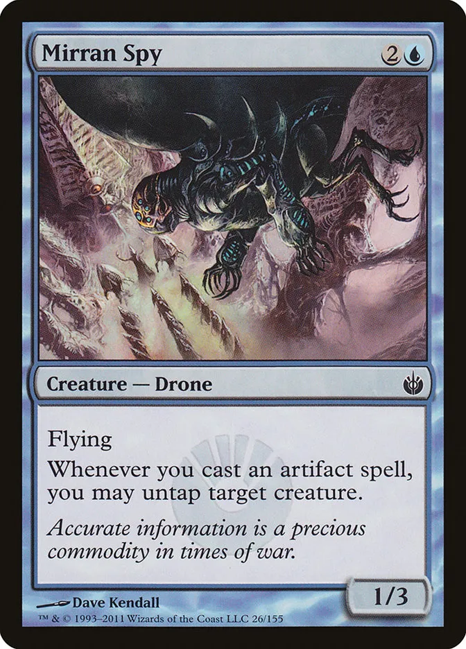 2011 Mirrodin Besieged Mirran Spy common #26 common card image