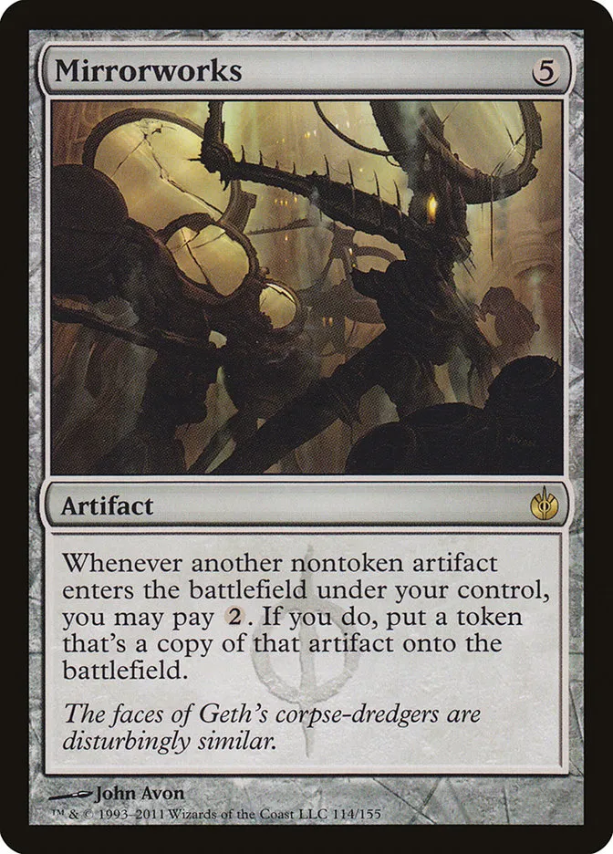 2011 Mirrodin Besieged Mirrorworks #114 rare card image