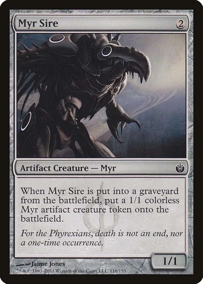 2011 Mirrodin Besieged Myr Sire #116 common card image