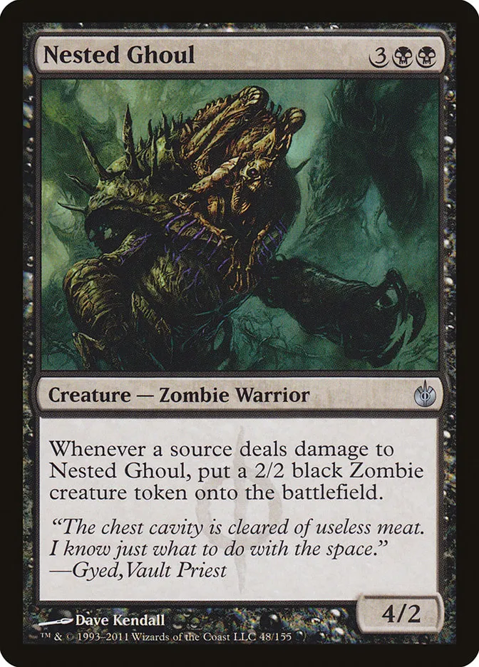 2011 Mirrodin Besieged Nested Ghoul uncommon #48 uncommon card image