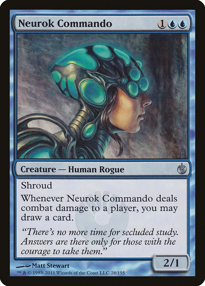 2011 Mirrodin Besieged Neurok Commando uncommon #28 uncommon card image