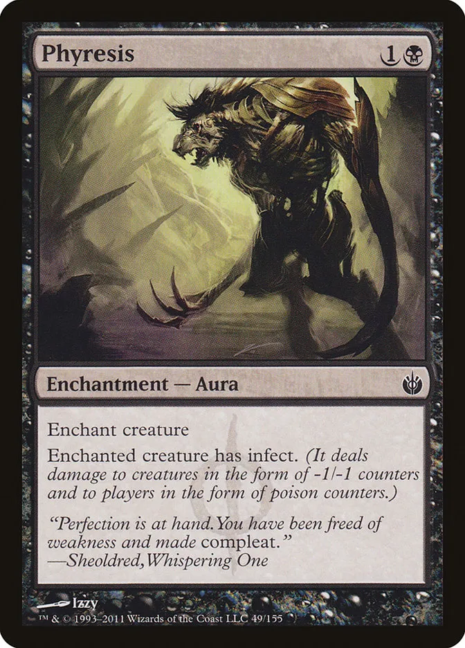 2011 Mirrodin Besieged Phyresis common #49 common card image