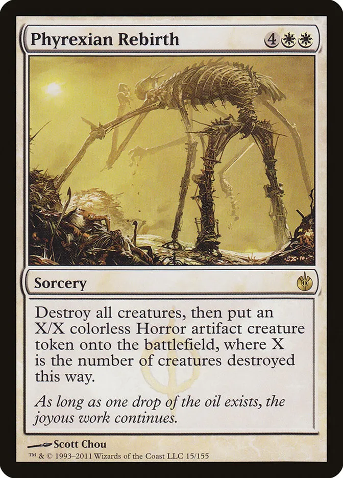 2011 Mirrodin Besieged Phyrexian Rebirth rare #15 rare card image