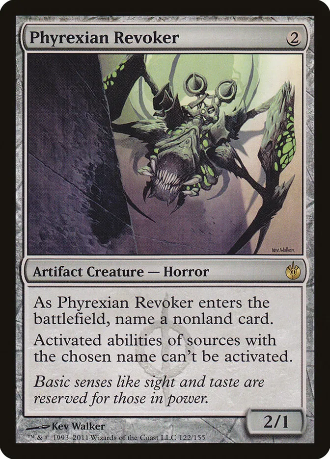 2011 Mirrodin Besieged Phyrexian Revoker #122 rare card image