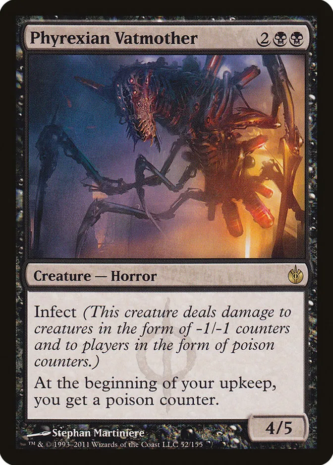 2011 Mirrodin Besieged Phyrexian Vatmother rare #52 rare card image