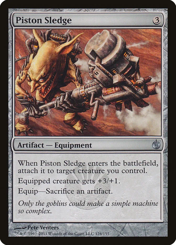 2011 Mirrodin Besieged Piston Sledge #124 uncommon card image