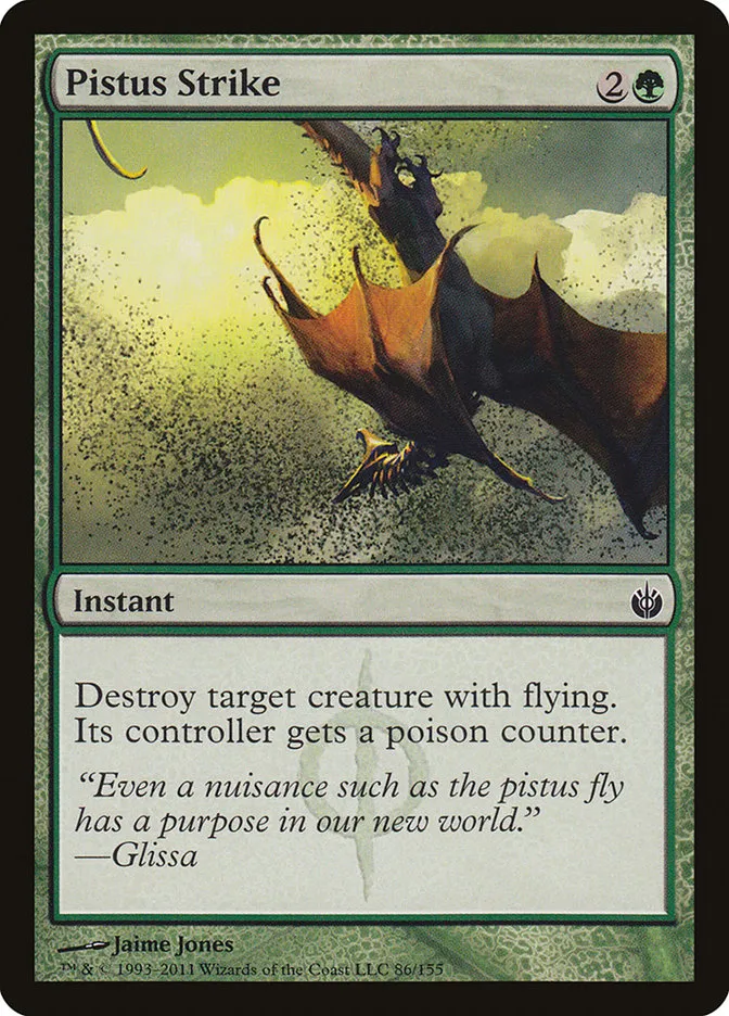 2011 Mirrodin Besieged Pistus Strike #86 common card image