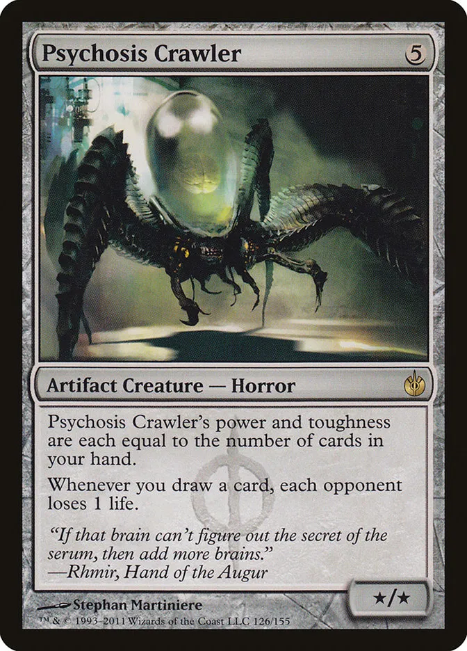 2011 Mirrodin Besieged Psychosis Crawler #126 rare card image