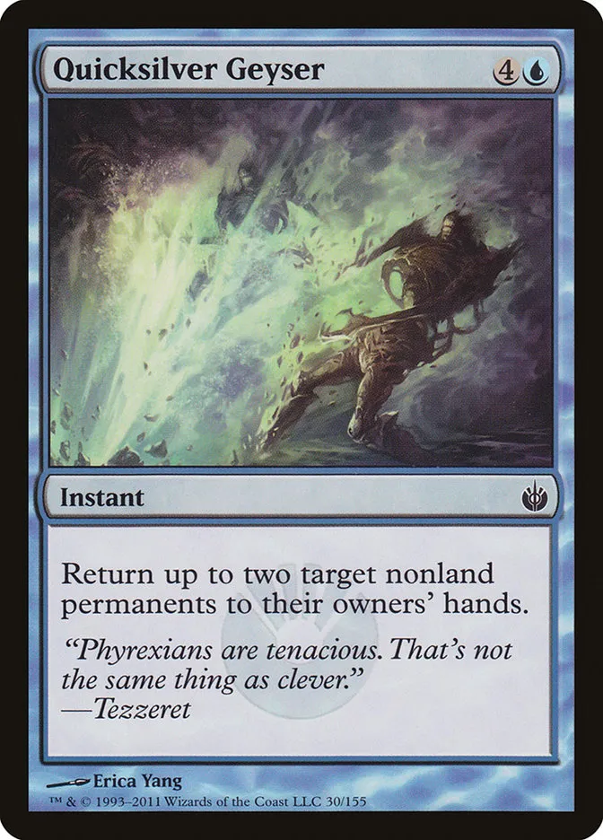 2011 Mirrodin Besieged Quicksilver Geyser common #30 common card image