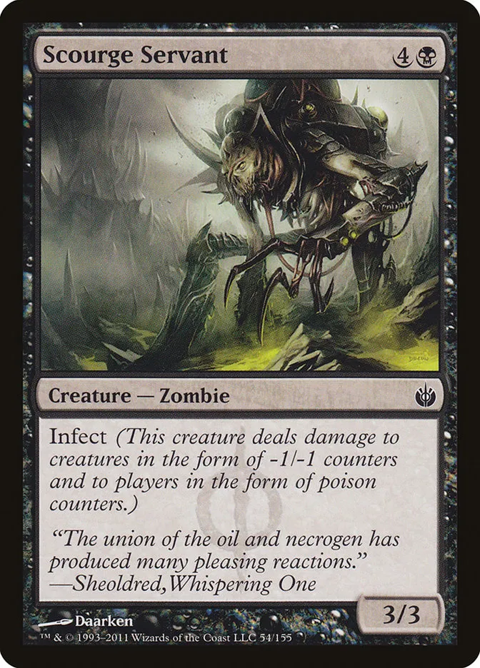 2011 Mirrodin Besieged Scourge Servant common #54 common card image