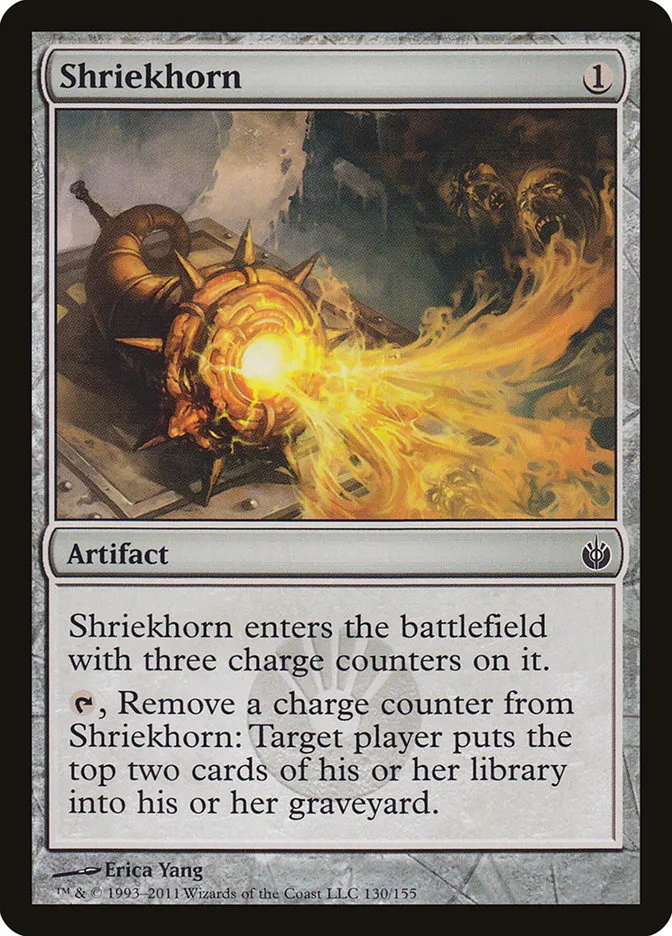2011 Mirrodin Besieged Shriekhorn #130 common card image