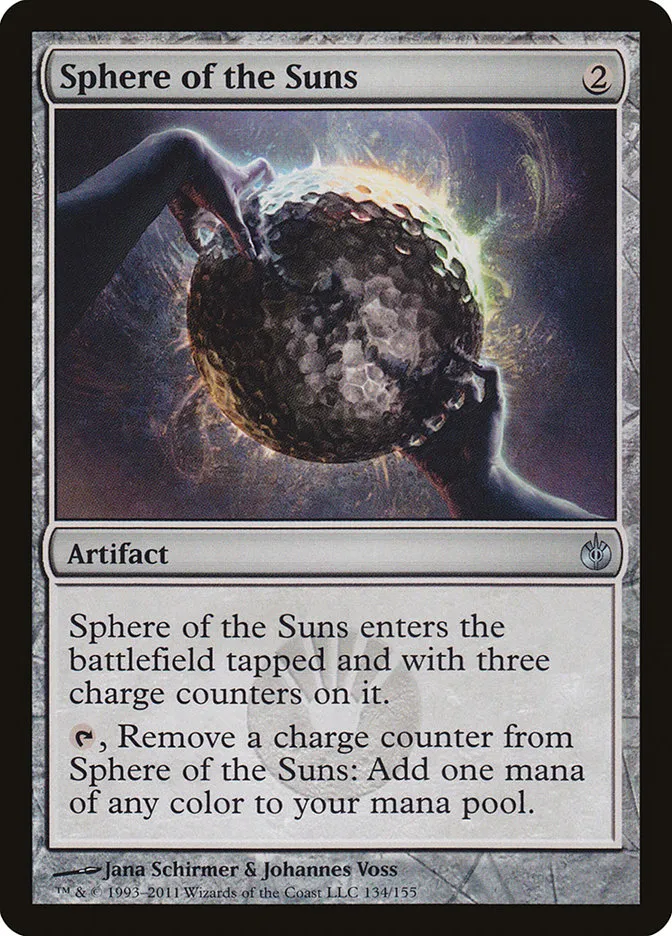 2011 Mirrodin Besieged Sphere of the Suns #134 uncommon card image