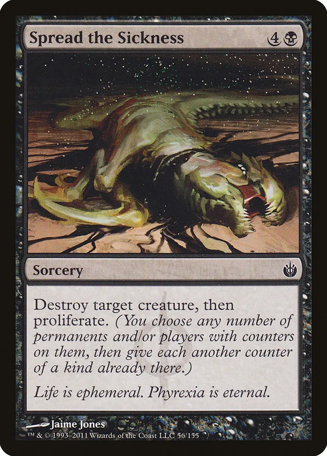 2011 Mirrodin Besieged Spread the Sickness common #56 common card image