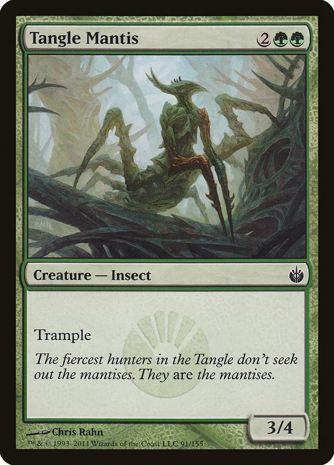 2011 Mirrodin Besieged Tangle Mantis #91 common card image