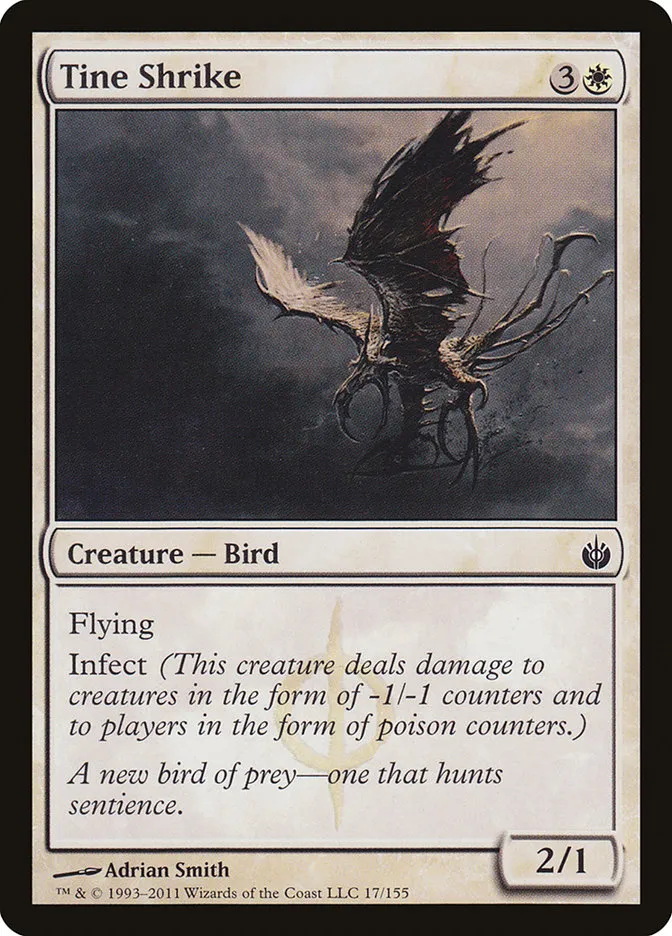 2011 Mirrodin Besieged Tine Shrike common #17 common card image