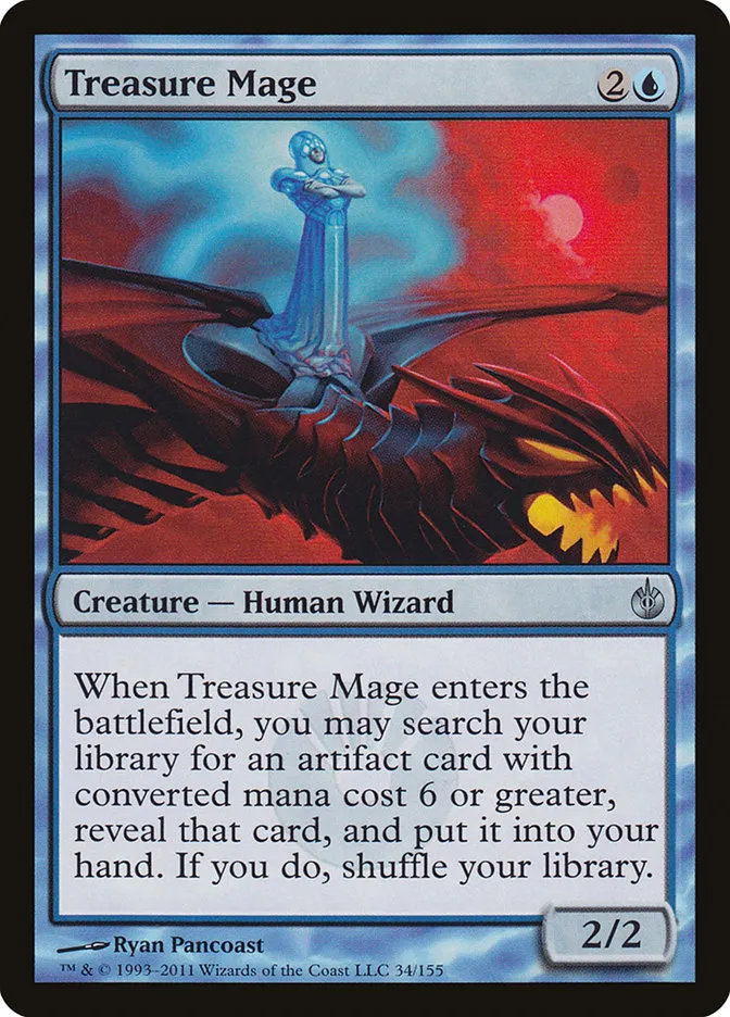 2011 Mirrodin Besieged Treasure Mage uncommon #34 uncommon card image