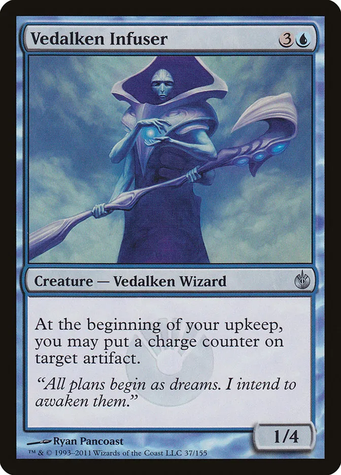 2011 Mirrodin Besieged Vedalken Infuser uncommon #37 uncommon card image