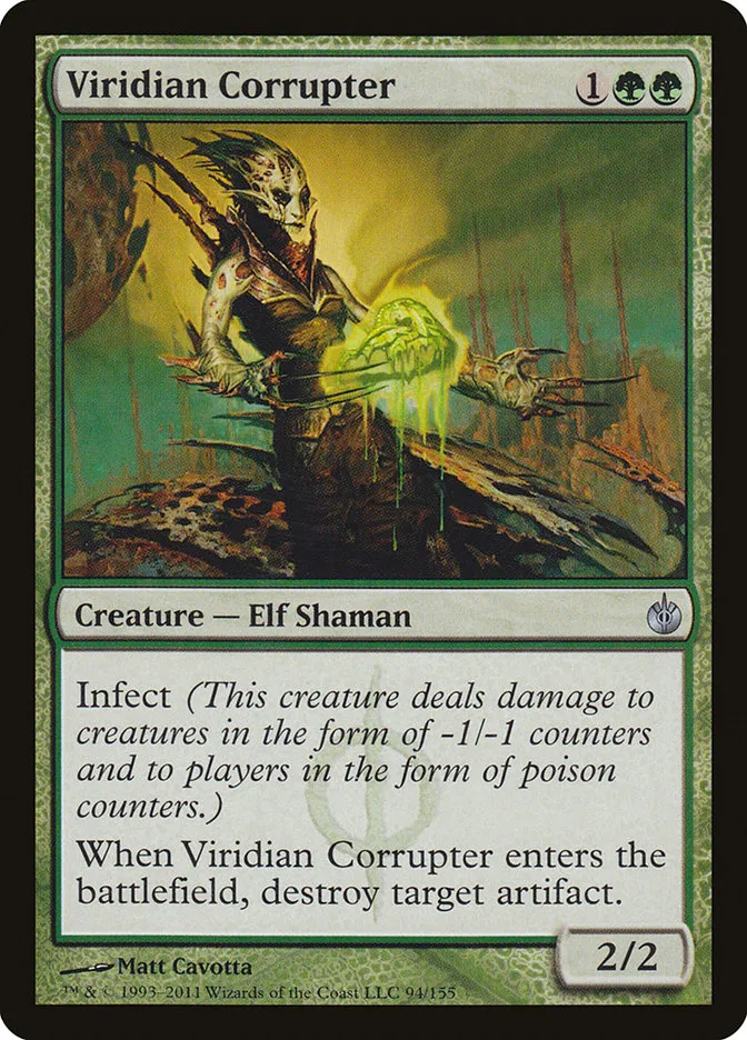2011 Mirrodin Besieged Viridian Corrupter #94 uncommon card image