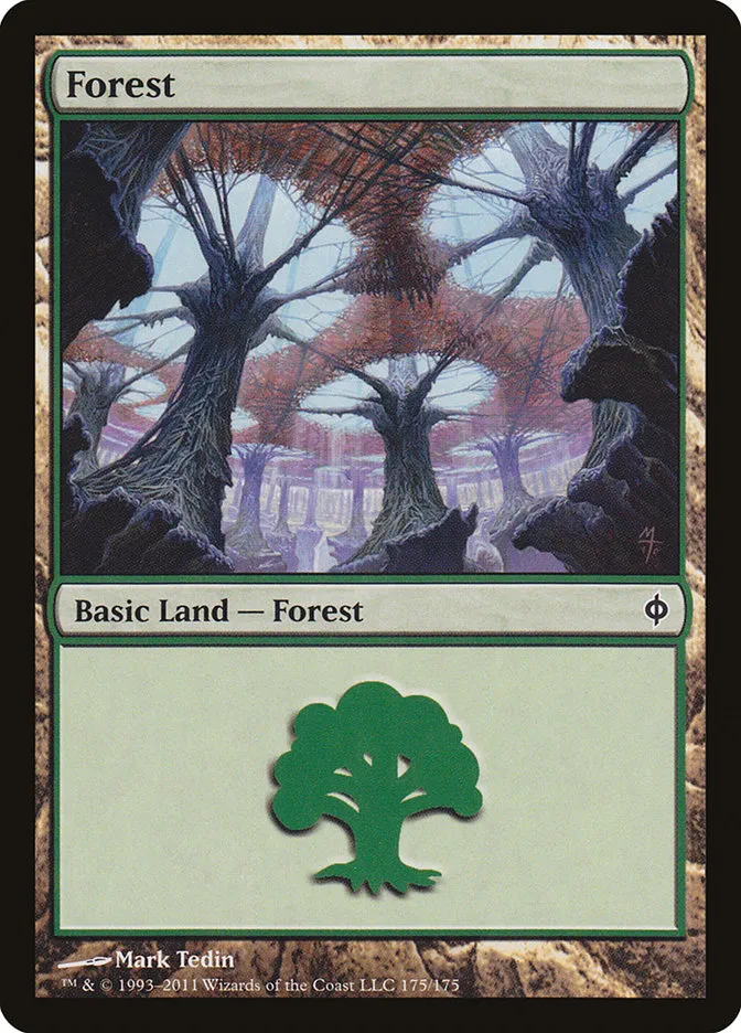 2011 New Phyrexia Forest common #175 common card image