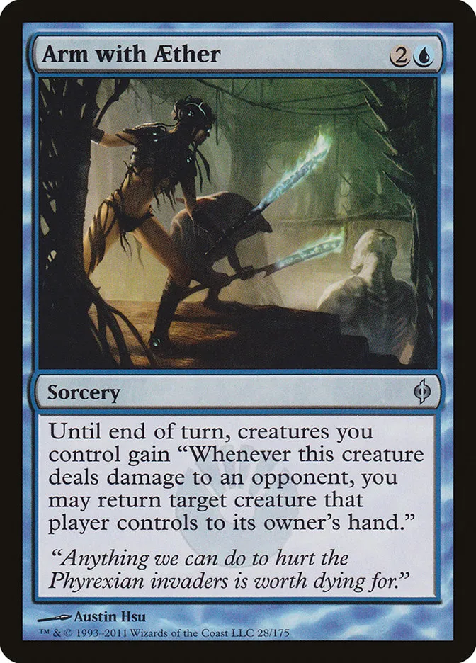 2011 New Phyrexia Arm with Aether uncommon #28 uncommon card image