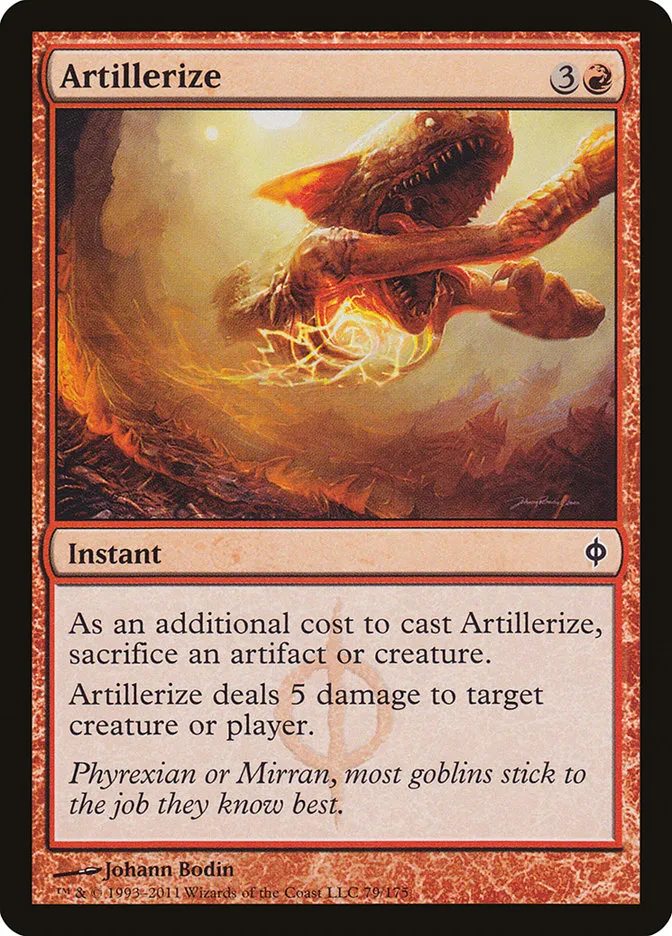 2011 New Phyrexia Artillerize common #79 common card image