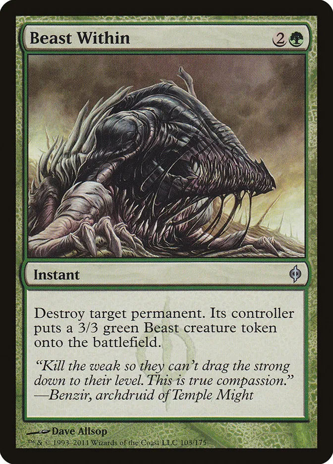 2011 New Phyrexia Beast Within uncommon #103 uncommon card image