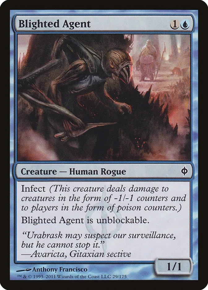 2011 New Phyrexia Blighted Agent common #29 common card image