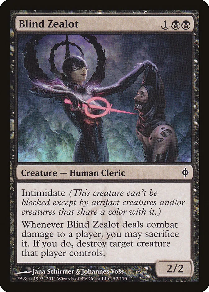 2011 New Phyrexia Blind Zealot common #52 common card image