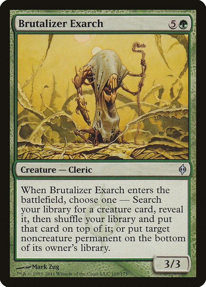2011 New Phyrexia Brutalizer Exarch uncommon #105 uncommon card image